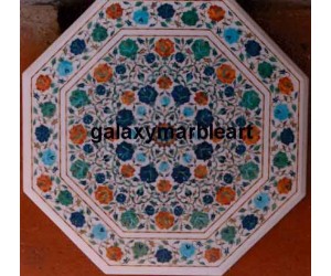 Stones inlaid  marble table top 26" WP-2698